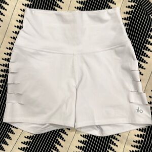 Alo side slit bike shorts.
